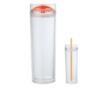 Jomocha 16 oz. Double Lid Hot / Cold Tumbler - Orange