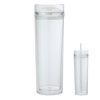 Jomocha 16 oz. Double Lid Hot / Cold Tumbler - White