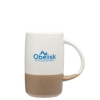 Santander 17 oz. Two-Tone Ceramic Mug - White