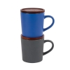 Copenhagen 16 oz. Ceramic Mug w/ Wood Lid