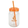 Bootlegger II 27 oz. RPET Mason Jar Tumbler - Orange