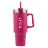 Lucas 40 oz. Double Wall, Stainless Steel Travel Mug - Pink