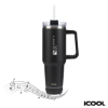 iCOOL Borrego 40 oz. Double Wall, Stainless Steel Travel Mug with Speaker - Black