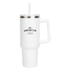 Izzy 40 oz. Steel/PP Liner Travel Mug - White