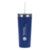 Bremen 24 oz. Steel/50% Recycled PP Liner Travel Tumbler - Blue