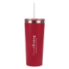 Bremen 24 oz. Steel/50% Recycled PP Liner Travel Tumbler - Red