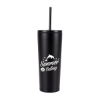 Bayard 24 oz. Double Wall Steel/PP Liner Straw Tumbler - Black
