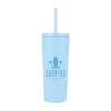 Bayard 24 oz. Double Wall Steel/PP Liner Straw Tumbler - Light Blue