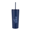 Bayard 24 oz. Double Wall Steel/PP Liner Straw Tumbler - Navy