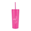 Bayard 24 oz. Double Wall Steel/PP Liner Straw Tumbler - Pink