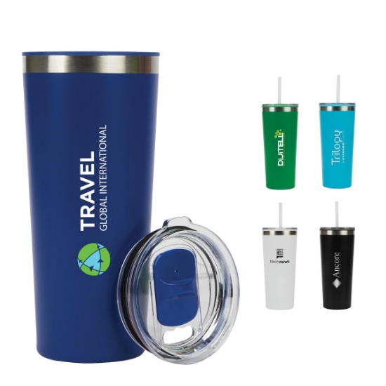 Bergen 24 oz. Steel/100% Recycled PP Liner Travel Tumbler