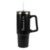 Rhea 30 oz. Steel/ 100% Recycled PP Liner Travel Mug - Black