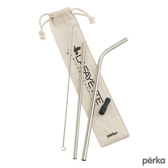 Perka Avila 5-Piece Stainless Steel Straw Set