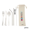Perka Castellana 6-Piece Steel Straw & Utensil Set