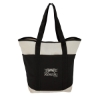 Myrtle Natural Canvas Tote - Black