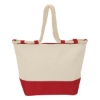 Barcelona Canvas & Jute Tote - Red