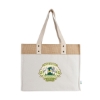 Sophia Canvas Tote With Jute Trim - Natural