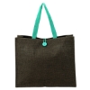 Melbourne Natural Jute Tote - Light Blue