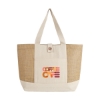 Emma Jute and Cotton Shopper Tote - Natural