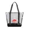 Capitola Clear TPU Zippered Tote - Black