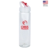 NEWPORT II 25 oz. PET Bottle with Flip Spout - Red