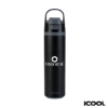 iCOOL Manitou 24 oz. Double Wall, Recycled Stainless Steel Water Bottle - Black
