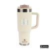 Pelican Porter Dual 40 oz. Dual Lid, Recycled Double Wall Stainless Steel Travel Tumbler - Cream