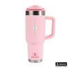 Pelican Porter Dual 40 oz. Dual Lid, Recycled Double Wall Stainless Steel Travel Tumbler - Pink