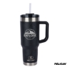 Pelican Porter 40 oz. Topographical Recycled Double Wall Stainless Steel Travel Tumbler - Black