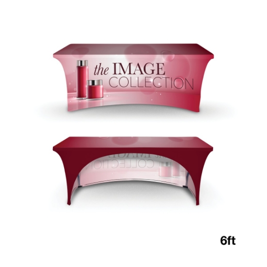 DisplaySplash 6' Stretch, Open Back Table Cover