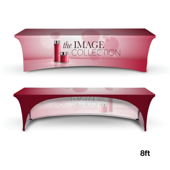 DisplaySplash 8' Stretch Open Back Table Cover