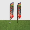 DisplaySplash 13' Double-Sided Custom Feather Flag