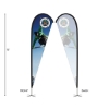 DisplaySplash 13' Single-Sided Custom Teardrop Flag - Multi-Colored