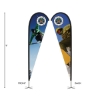 DisplaySplash 9' Double-Sided Custom Teardrop Flag - Multi-Colored