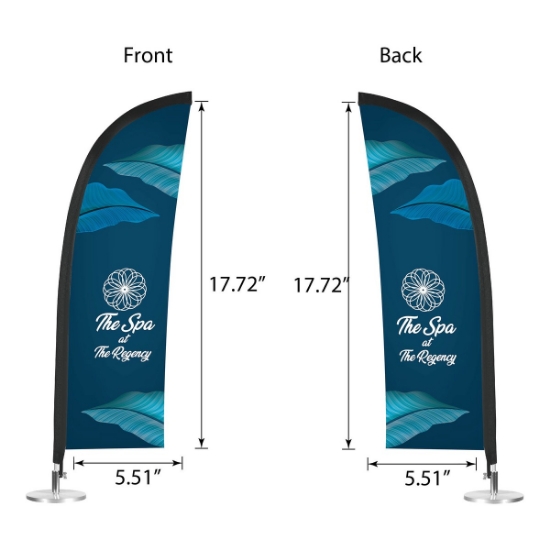 DisplaySplash Tabletop Feather Flag - Double Sided