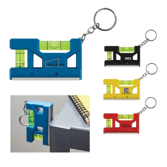 Hank 3" Level / Ruler Keyring