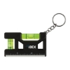 Hank 3" Level / Ruler Keyring - Black