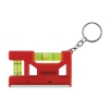 Hank 3" Level / Ruler Keyring - Red