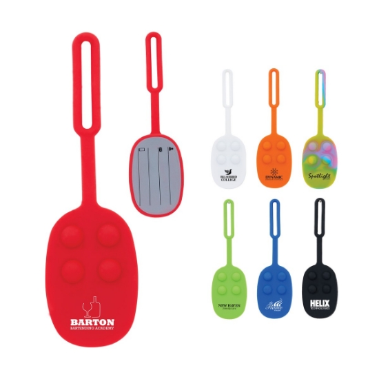 Momo Push Pop Silicone Luggage Tag