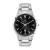 Wc4074 43mm Steel Silver Case, 3 Hand Mvmt, Black Dial, Dte Display, Silver Bracelet, Flat Mineral C - Silver