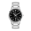 Wc4075 22mm Steel Silver Case, 3 Hand Mvmt, Black Dial, Dte Display, Silver Bracelet, Flat Mineral C - Silver