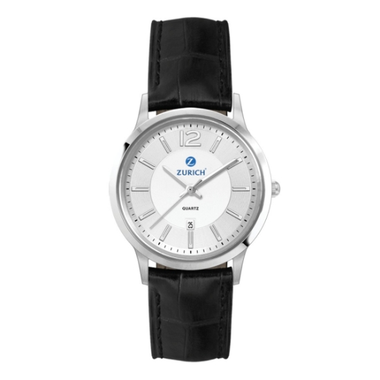 Wc4215 22mm Steel Silver Case, 3 Hand Mvmt, Silver Dial, Dte Display, Leather Strap, Flat Mineral Cr