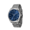 Men's Blue Dial 42mm Metal Case Men's Blue Dial 42mm Metal Case with Folded Steel Band - Silver