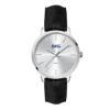 Wc5145 30.5mm Metal Silver Case, 3 Hand Mvmt, Silver Dial, Leather Strap, Flat Mineral Crystal, 3 At - Silver
