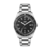 Wc6688 41mm Steel Silver Case, 3 Hand Mvmt, Black Dial, Dte Display, Bk Rotating Bezel, Silver Brace - Silver