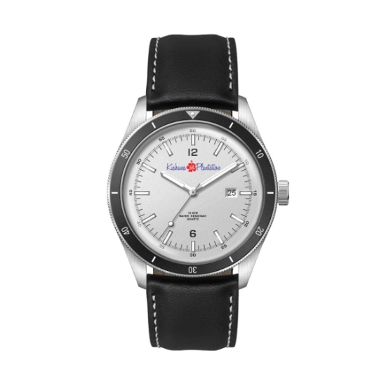 41mm, Ss, Silver Case, Bk Bezel, 3-Hand Mvt, Dte