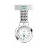 Wc8217 33mm Metal Silver Case, Nurse Watch, 3 Hand Mvmt, Rectangular Metal Clip