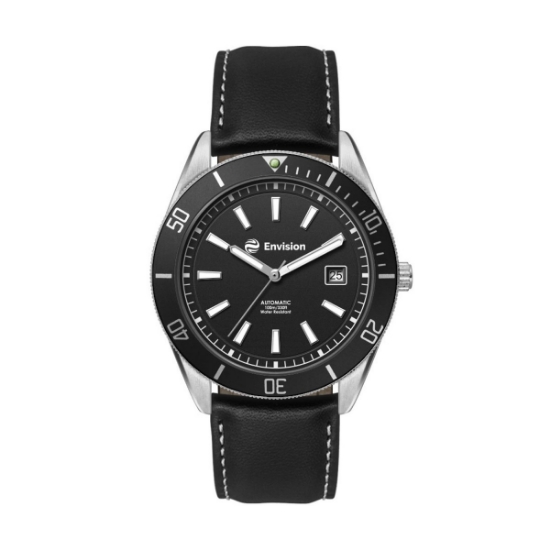 42mm, Ss, Silver Case, Bk Bezel, Automatic Mvt, Dte