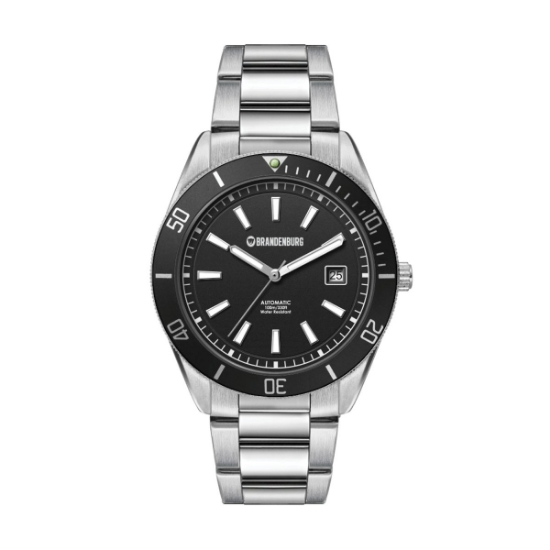 42mm, Ss, Silver Case, Bk Bezel, Automatic Mvt, Dte