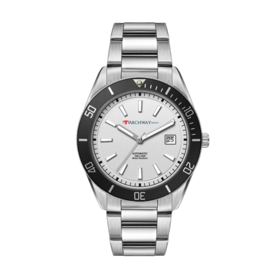 42mm, Ss, Silver Case, Bk Bezel, Automatic Mvt, Dte